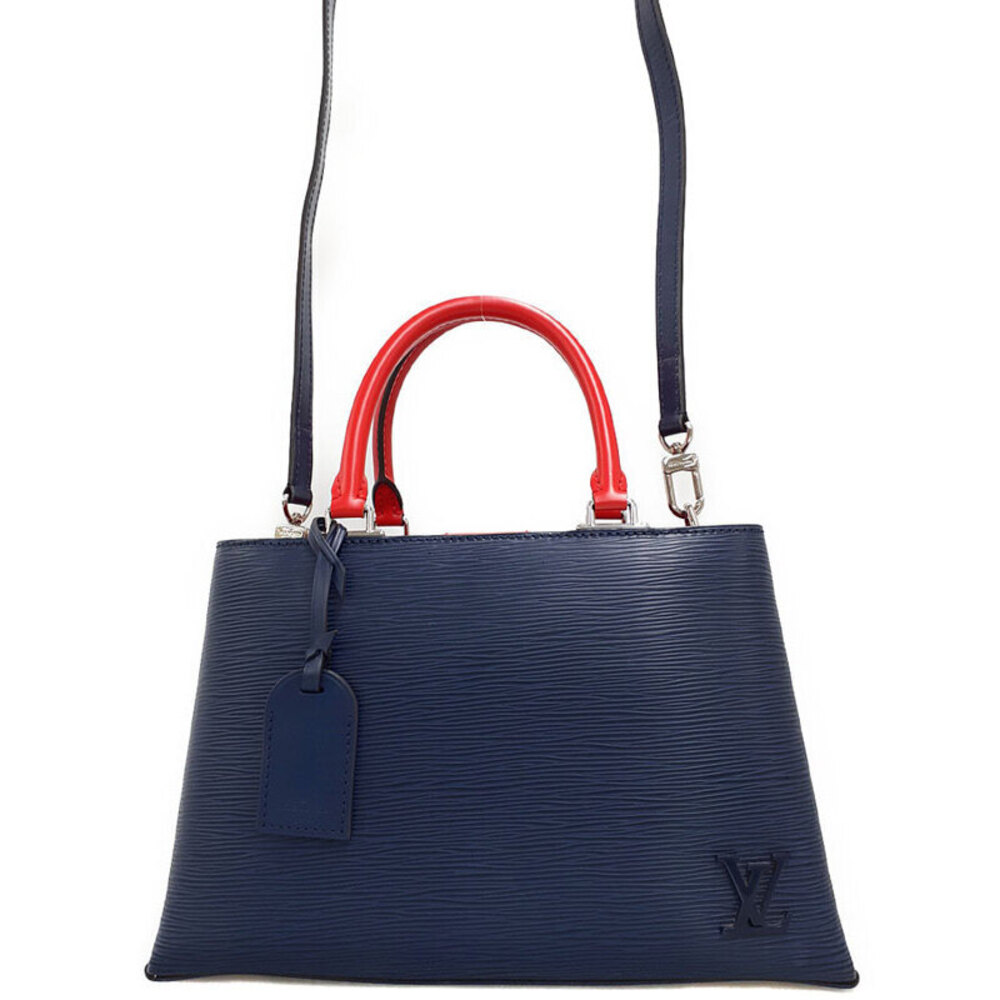 Louis Vuitton Epi Kleber Leather Shoulder Bag Blue